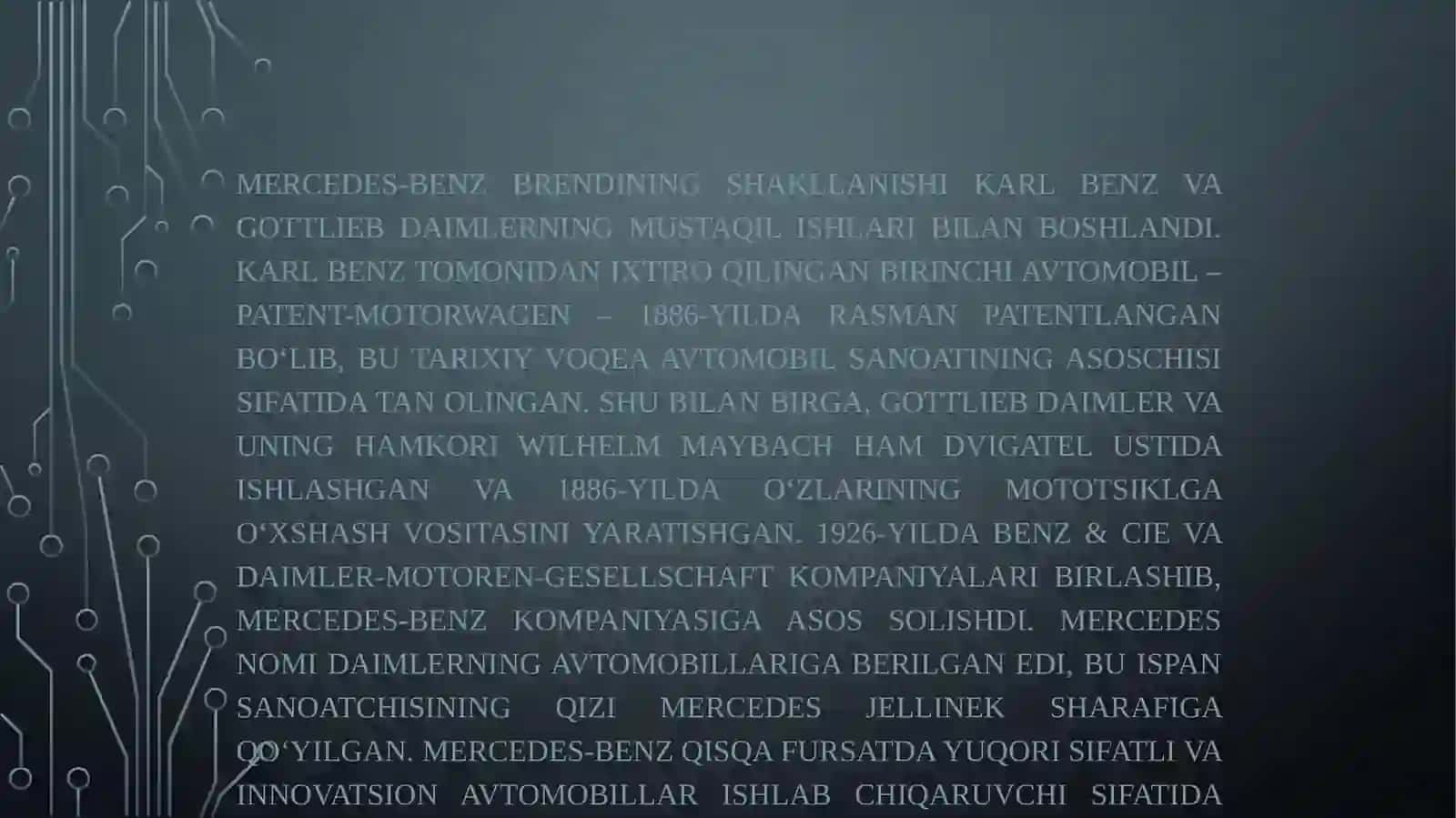 Mercedes-Benz yaratilishi tarixi va istiqbollari 4