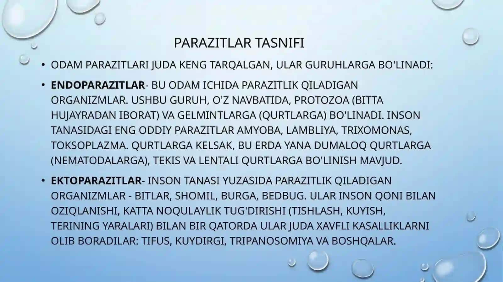 parazitizm haqida 4