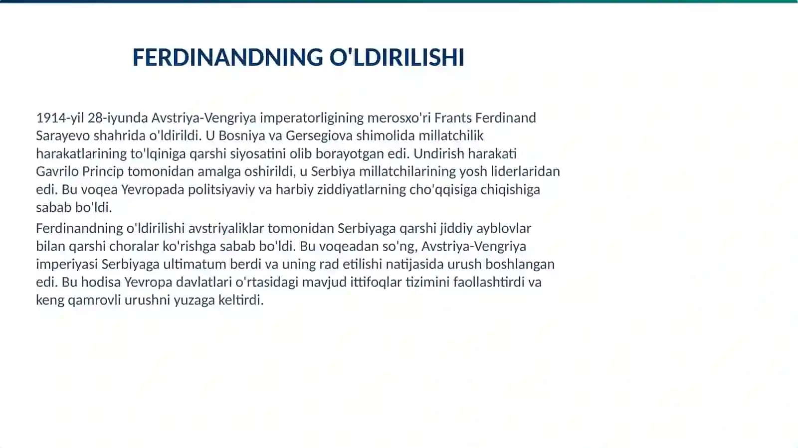 BIRINCHI HAJON URUSHI BOSHLANISH SABABLARI 4