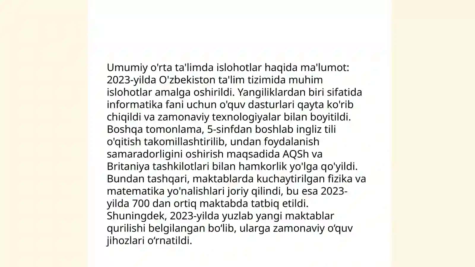 Maktabgacha ta'lim tizimi va undagi islohotlar 4