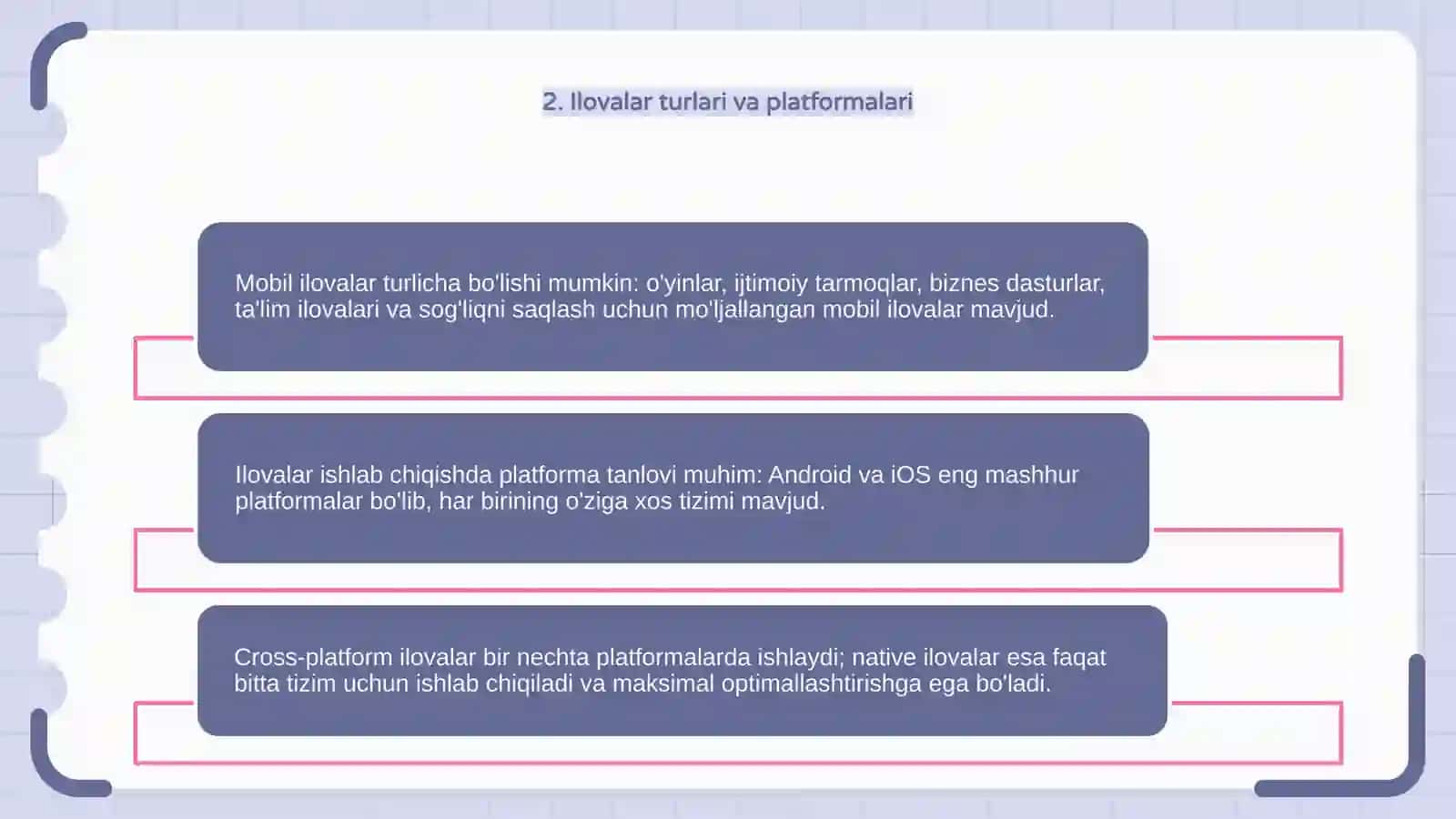 Mobil ilovalar va ularni yaratish asoslari 4