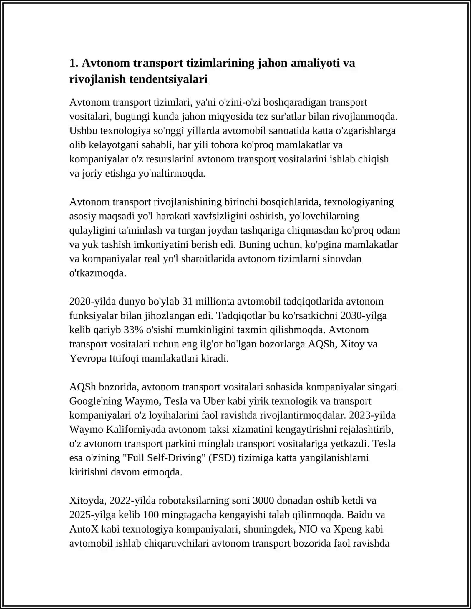 TRANSPORT OPERATSIYALARINI ROBOTLASHTIRISHDA JAHON TAJRIBASI 4