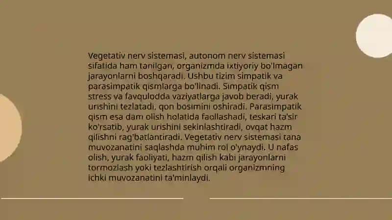 Vegetativ nerv sistemasi 4