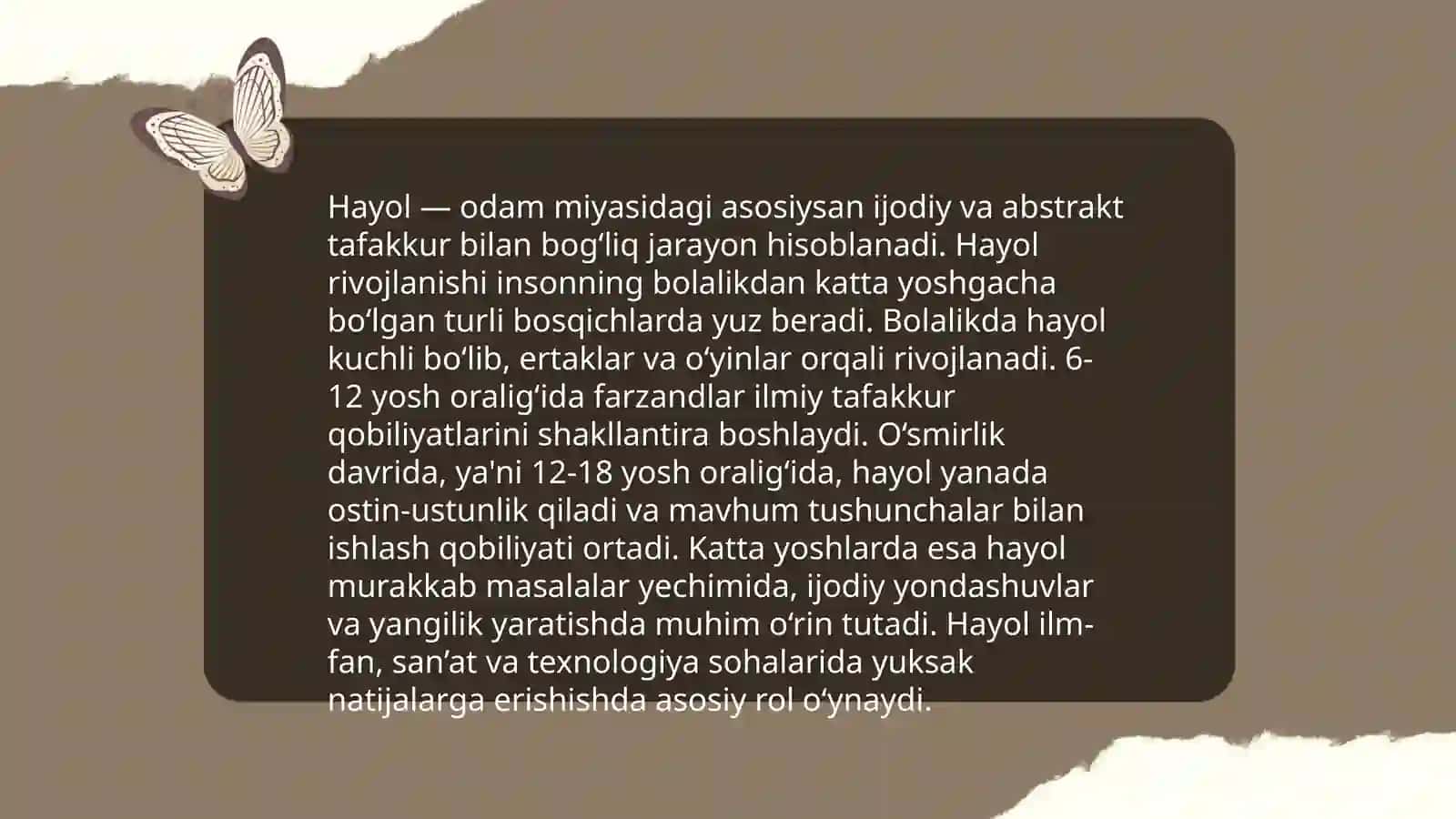 Hayol haqida tushuncha 4