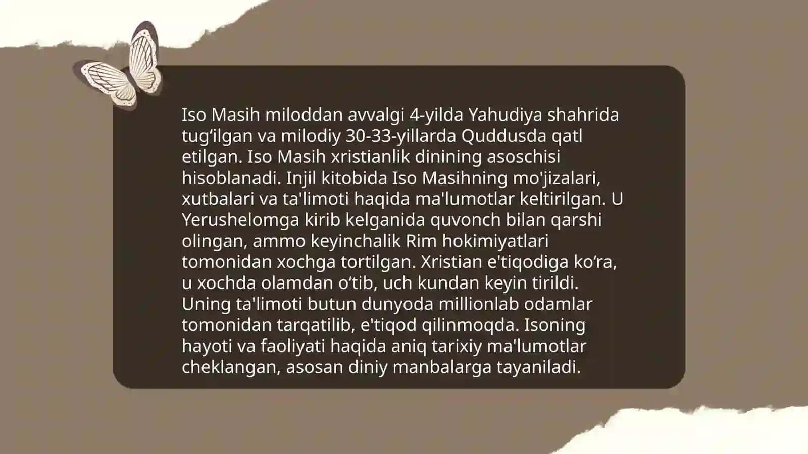 Xristianlikning paydo boʻlishi, aqidalari, asosiy yoʻnalishlari, taʼlimotlari va manbalari 4