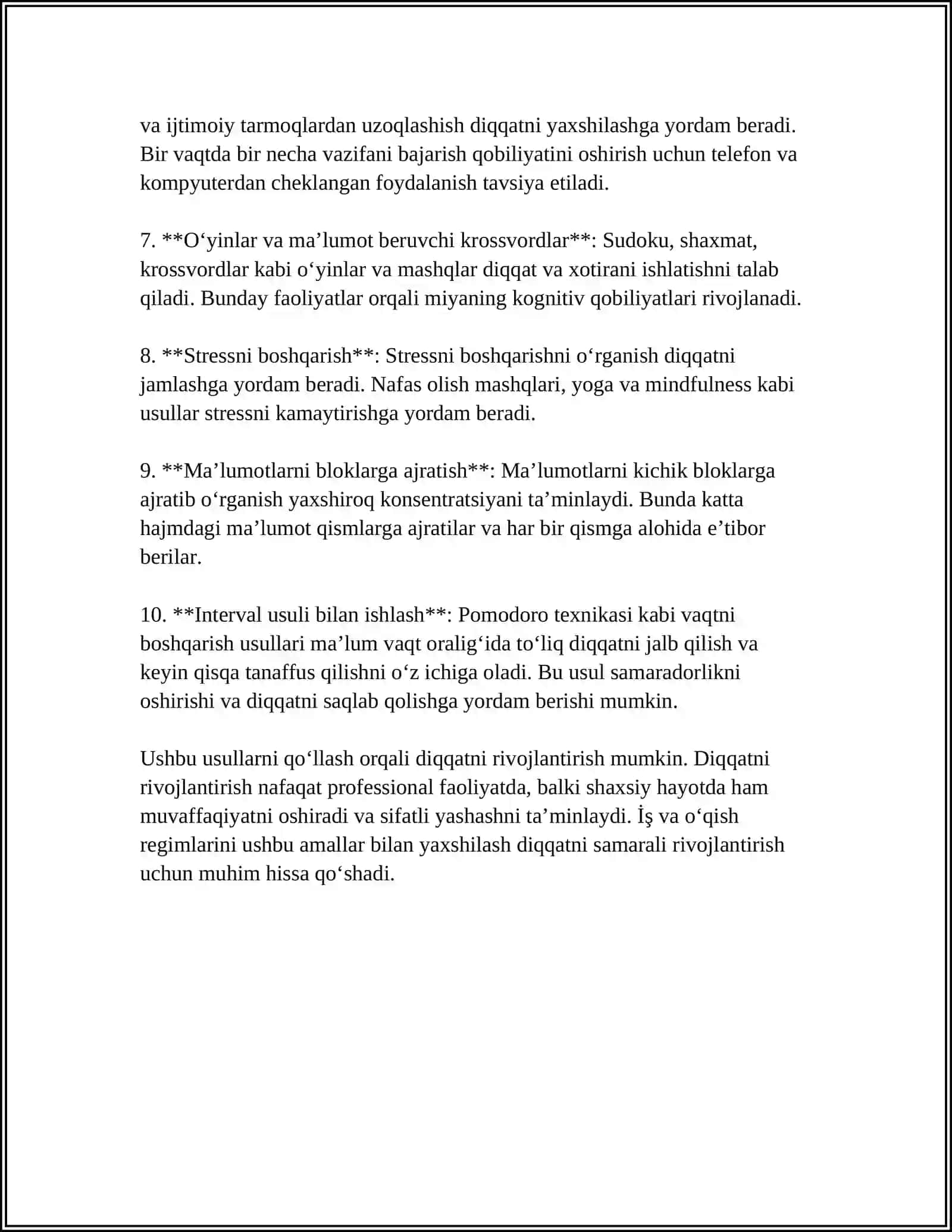 DIQQAT VA SEZGI 4