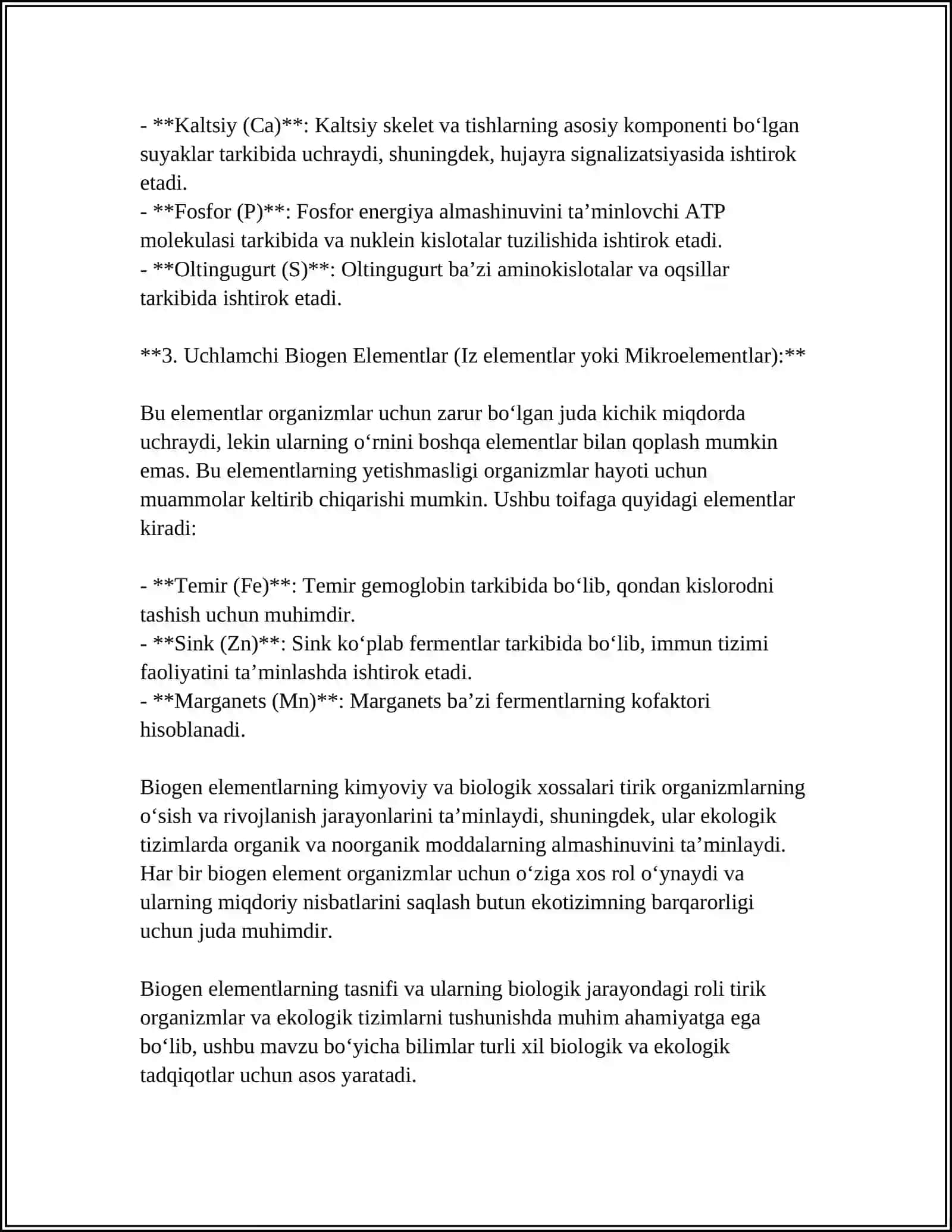 BIOGEN ELEMENTLAR VA ULARNING AHAMIYATI 4