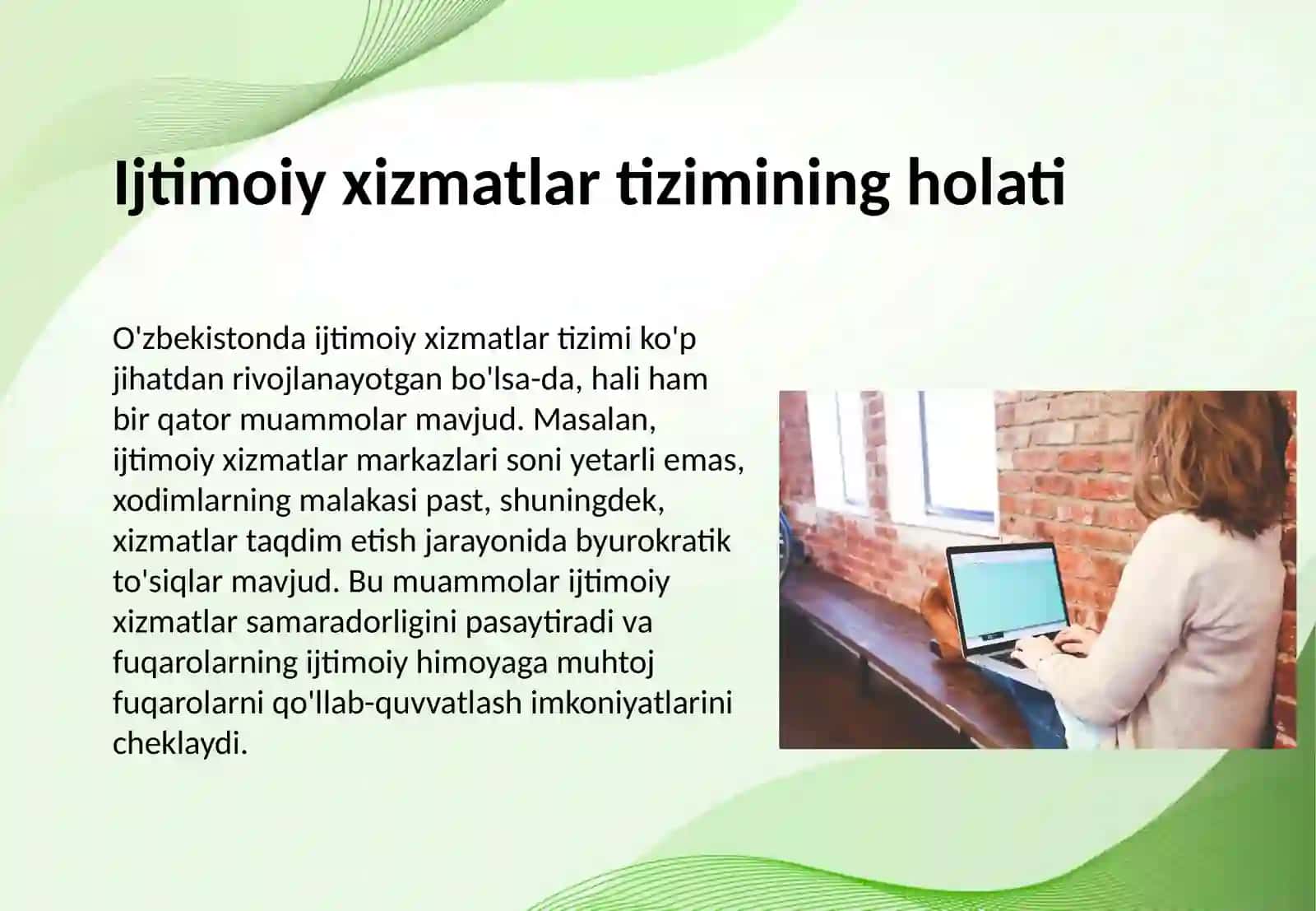 Jamiyatdagi ijtimoiy ishning holati muammolari 4