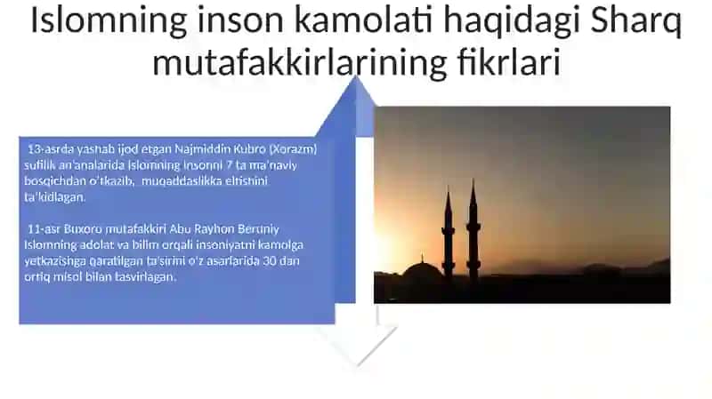 Islom dinining inson kamolotiga ta'siri haqidagi g'oyalari 4