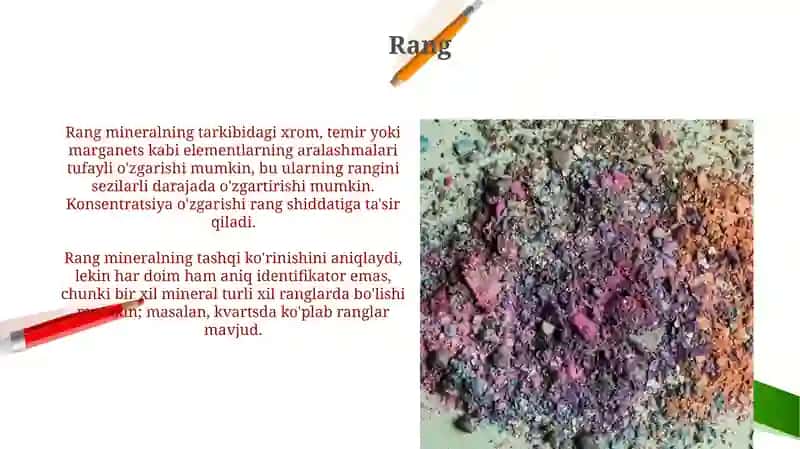 Minerallarning fizik xossalari 4