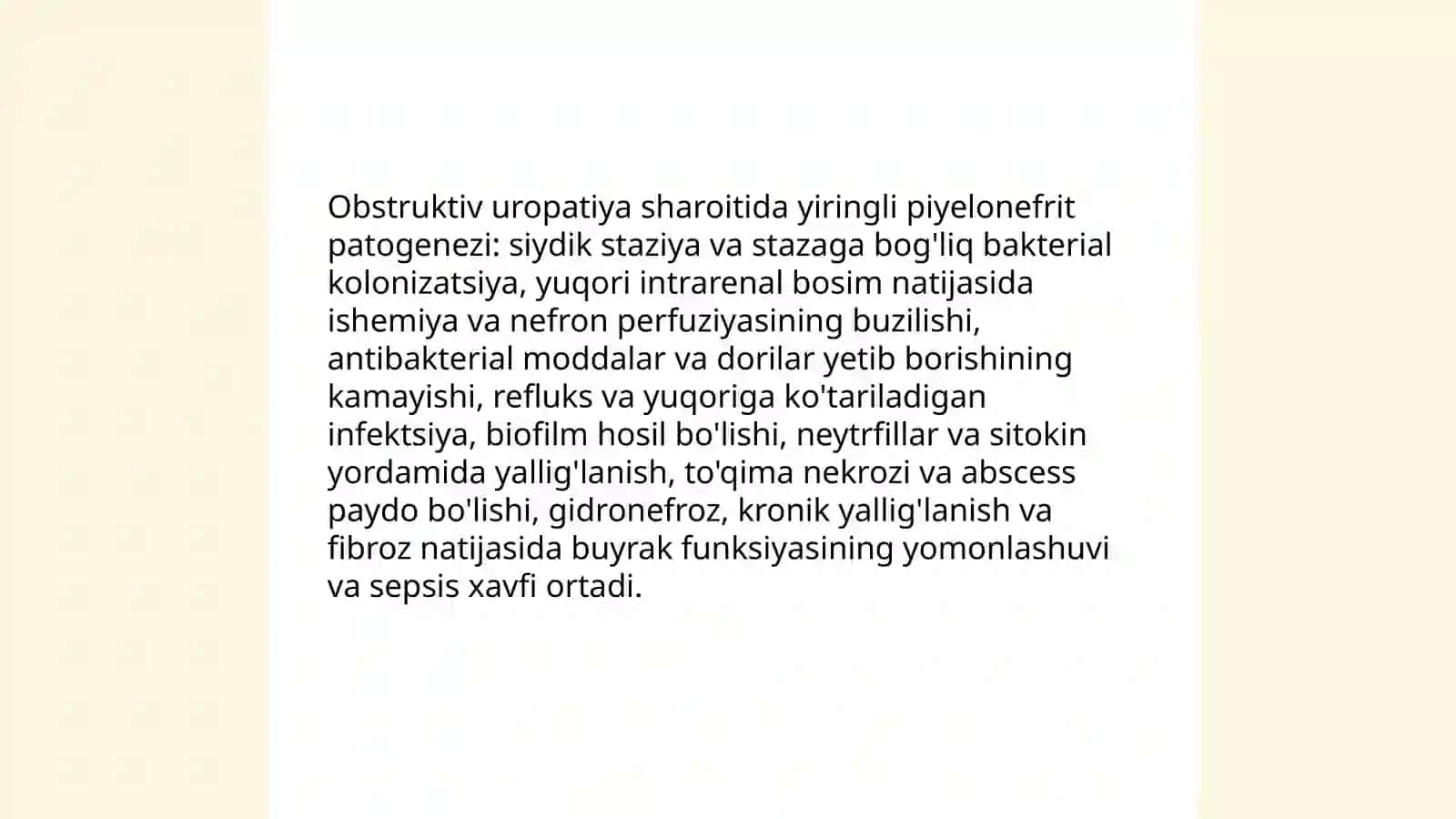 Obstruktiv uropatiya.Yiringli piyelonefrit 4