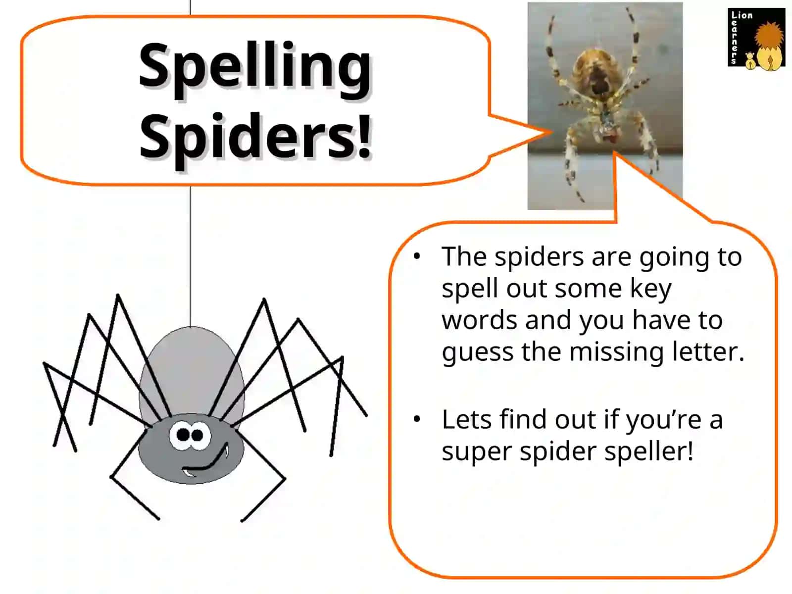 Spelling Spiders 4