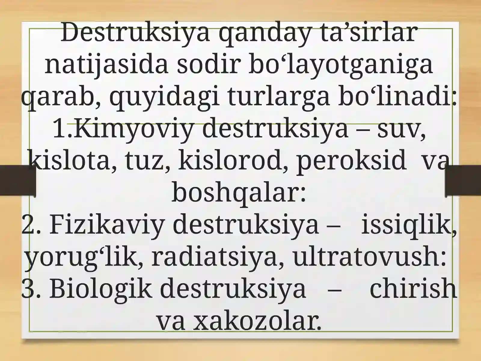 Kimyoviy destruksiya 4