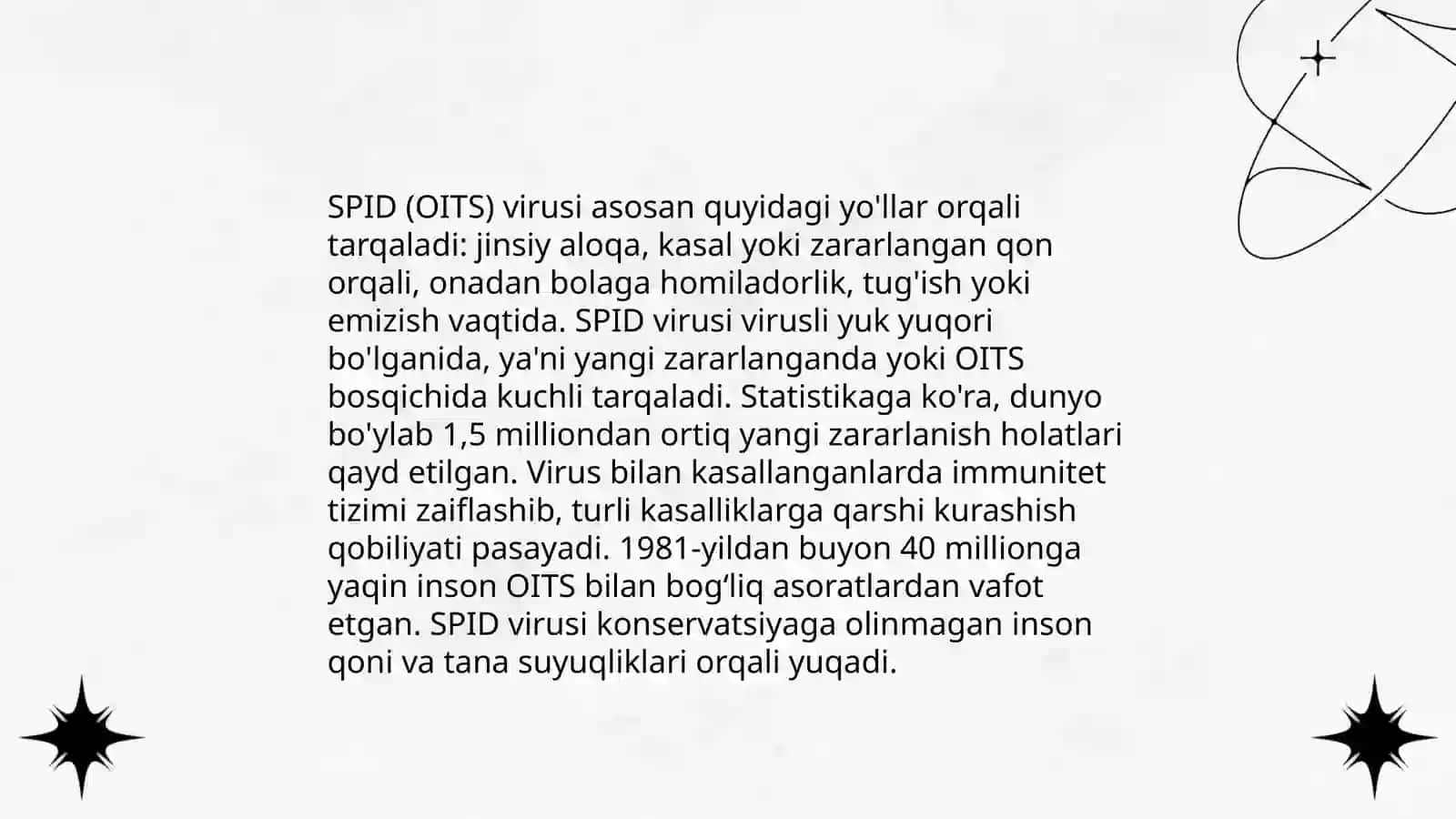 OITS (SPID) ning paydo bo'lish tarixi 4