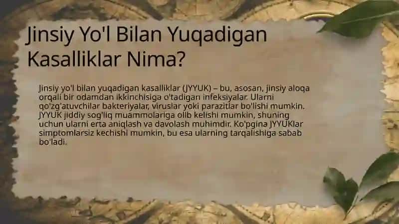 Jinsiy yo‘l bilan yuquvchi kasalliklar 4