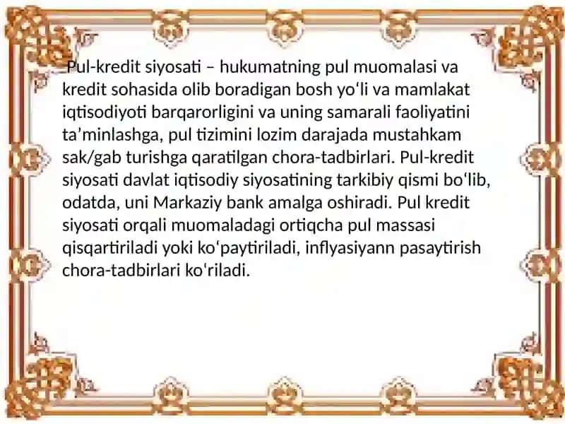 Pul-kredit siyosati 4