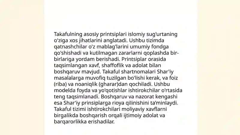 Takaful haqida 4