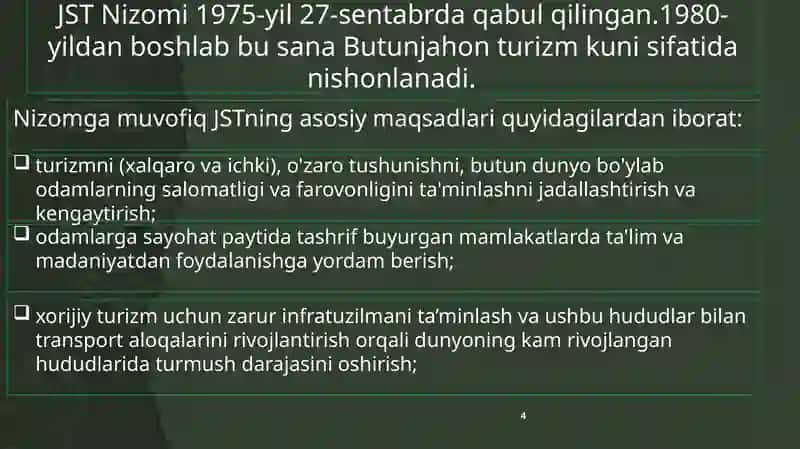 Turizm Xalqaro tashkilotlari 4