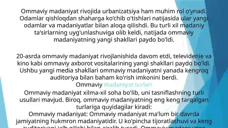 Ommaviy madaniyat 4
