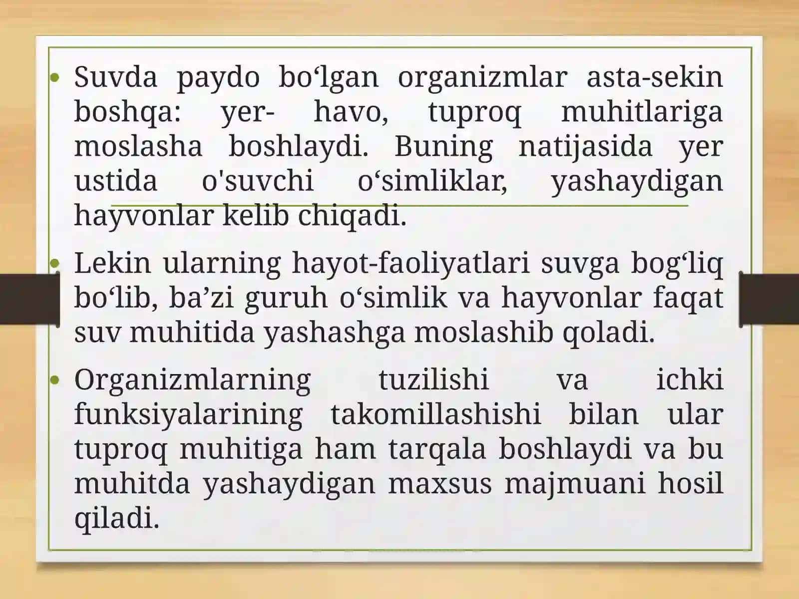 Hayotiy muhitlar ekologiyasi 4