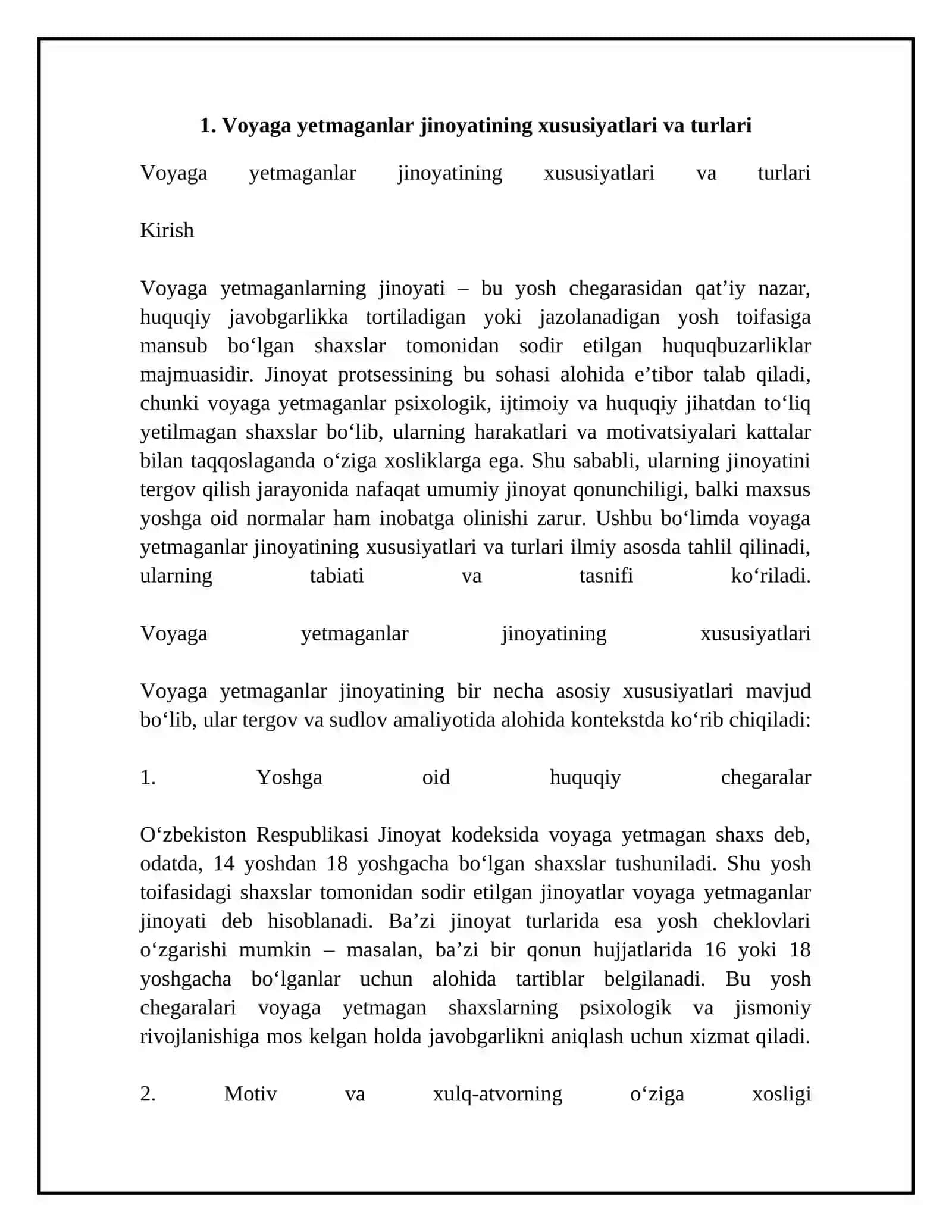 Voyaga yetmaganlar jinoyatini tergov qilish 4