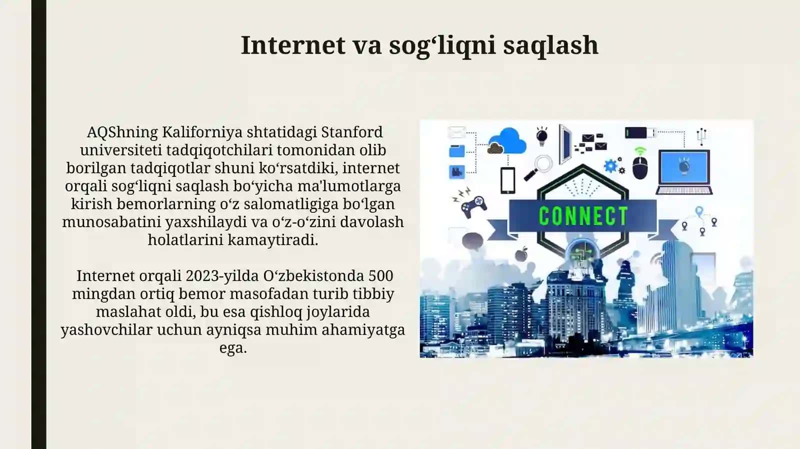 Internet tarmog'i va uning tashkil etilishi internet tarmog'i va uning ahamiyati 4
