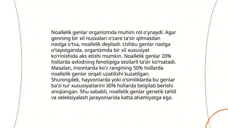 Noallel genlarning kombinatsiyasi 4