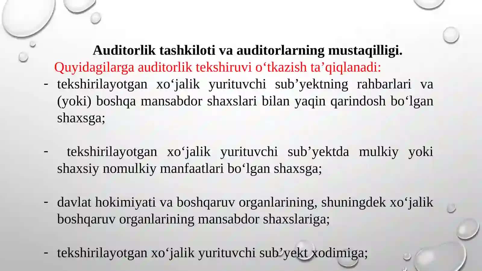 Auditorlikkasbigamalakaviyvaaxloqiytalablar 4