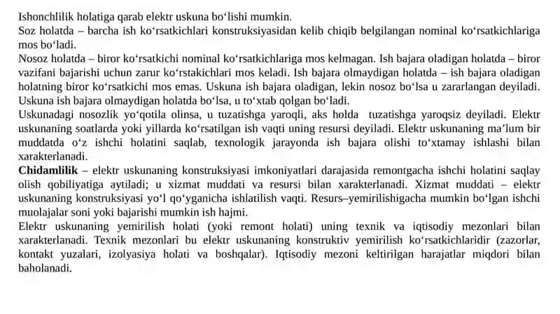 Elektromexanik jihozlaridan foydalanish va ta’mirlash 4