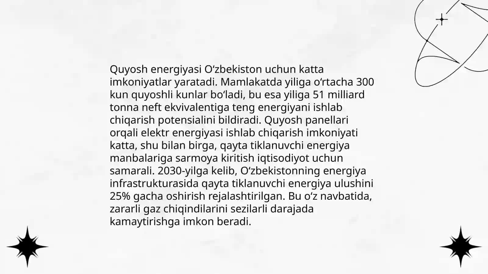 Muqobil energiya manbalaridan foydalanish 4