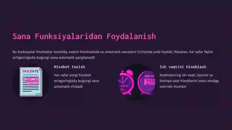 Sana, Vaqt va Qidiruv Funksiyalari 4