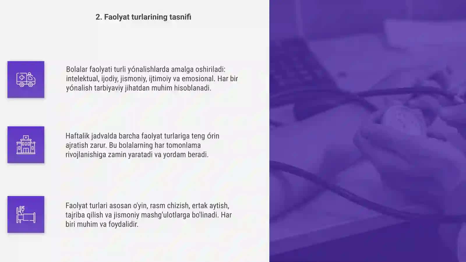 Bolalar faolyati yónalishlari 4