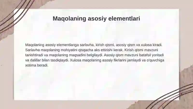Maqola va uning turlari: Batafsil tahlil 4