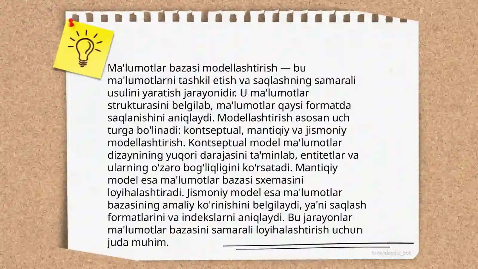 Ma'lumotlar bazasini loyihalash 4