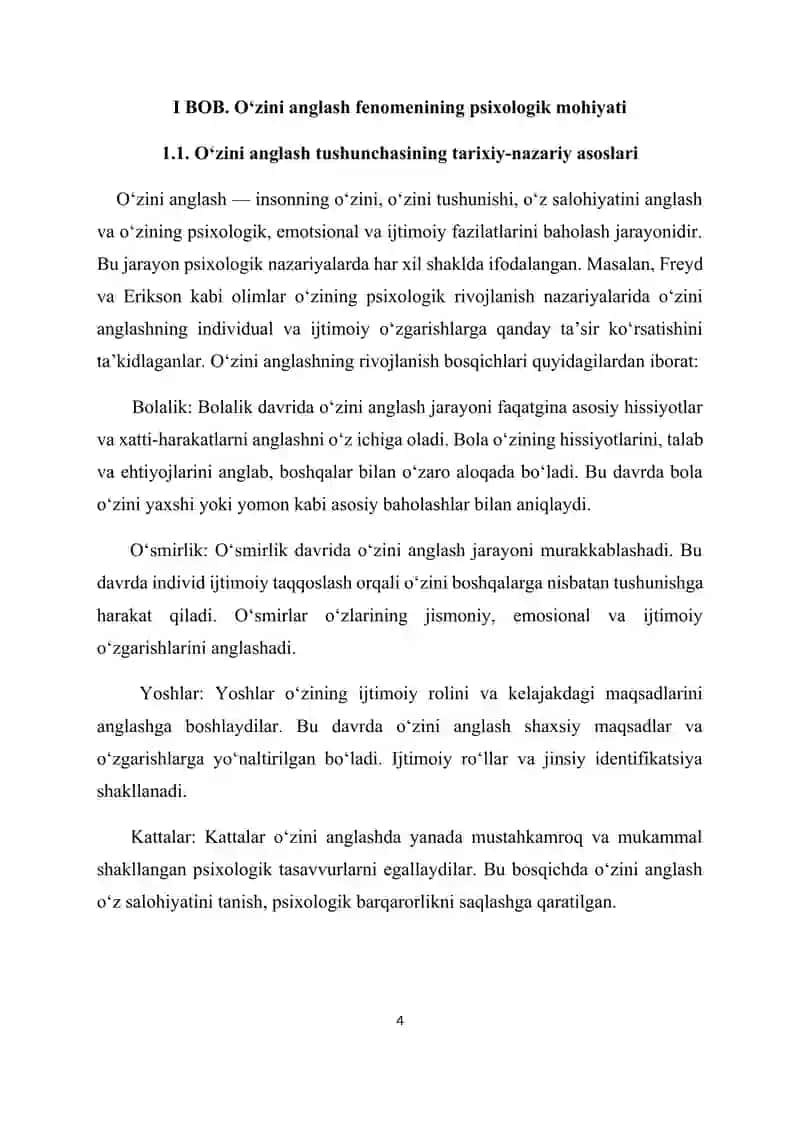 O‘zini o‘zi anglash psixologiyasi 4