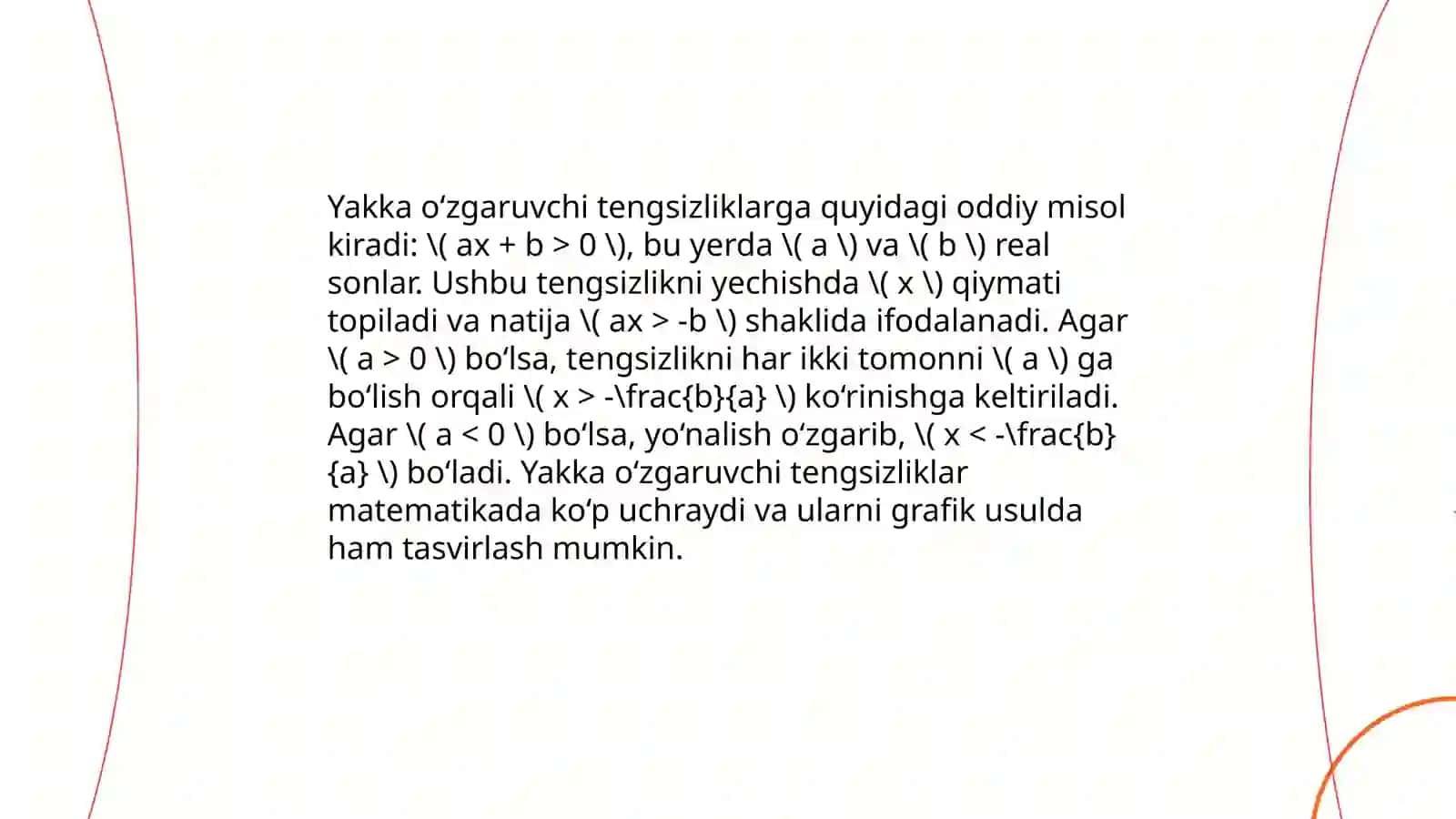 Tengsizliklar Tushunchasi Matematikada 4