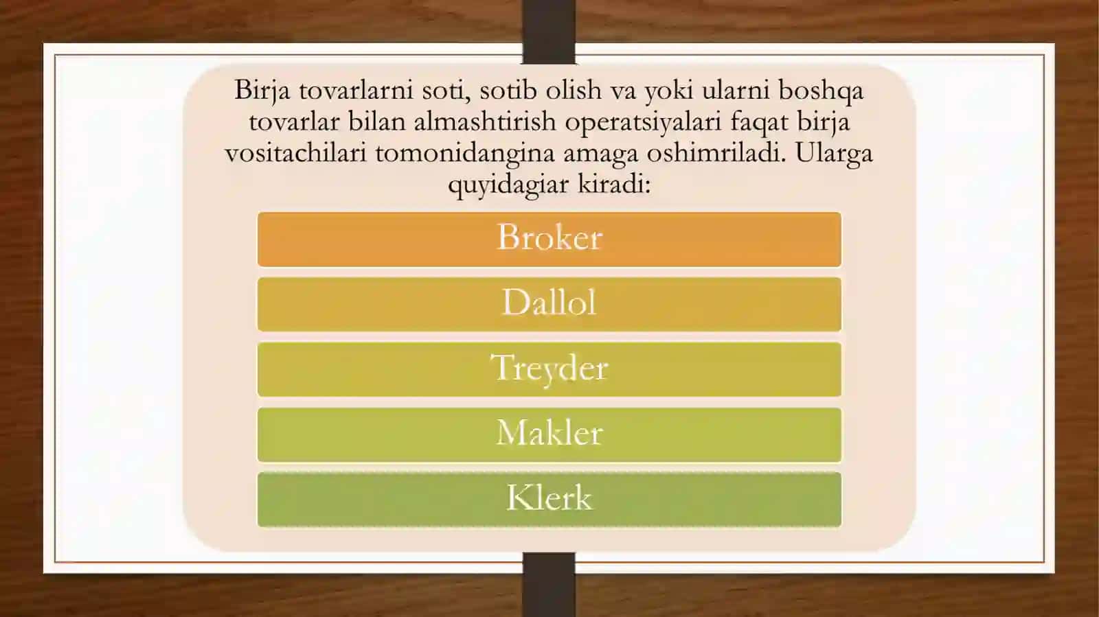 Birja savdоsini tashkil etish 4