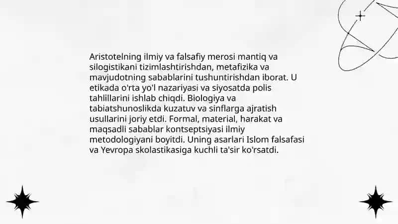Aristotelning hayoti va biografiyasi 4