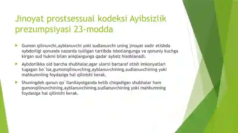Ayibsizlik prezumpsiyasi 4