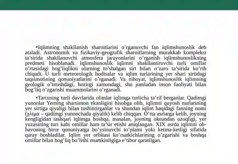 METEOROLOGIYA VA IQLIM SHUNOSLIK FANIGA KIRISH 4