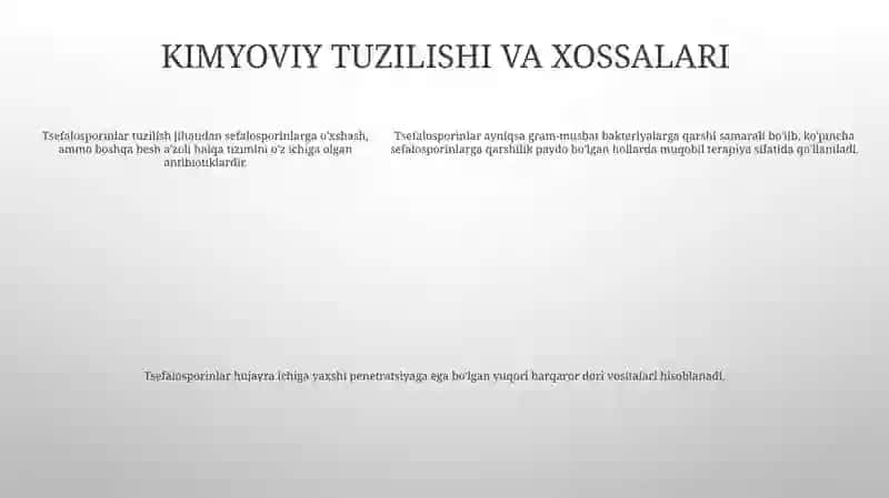 Tsefalosiporin Antibiotiklar 4
