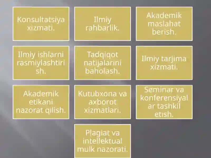 Ilmiy va akademik xizmatlar 4