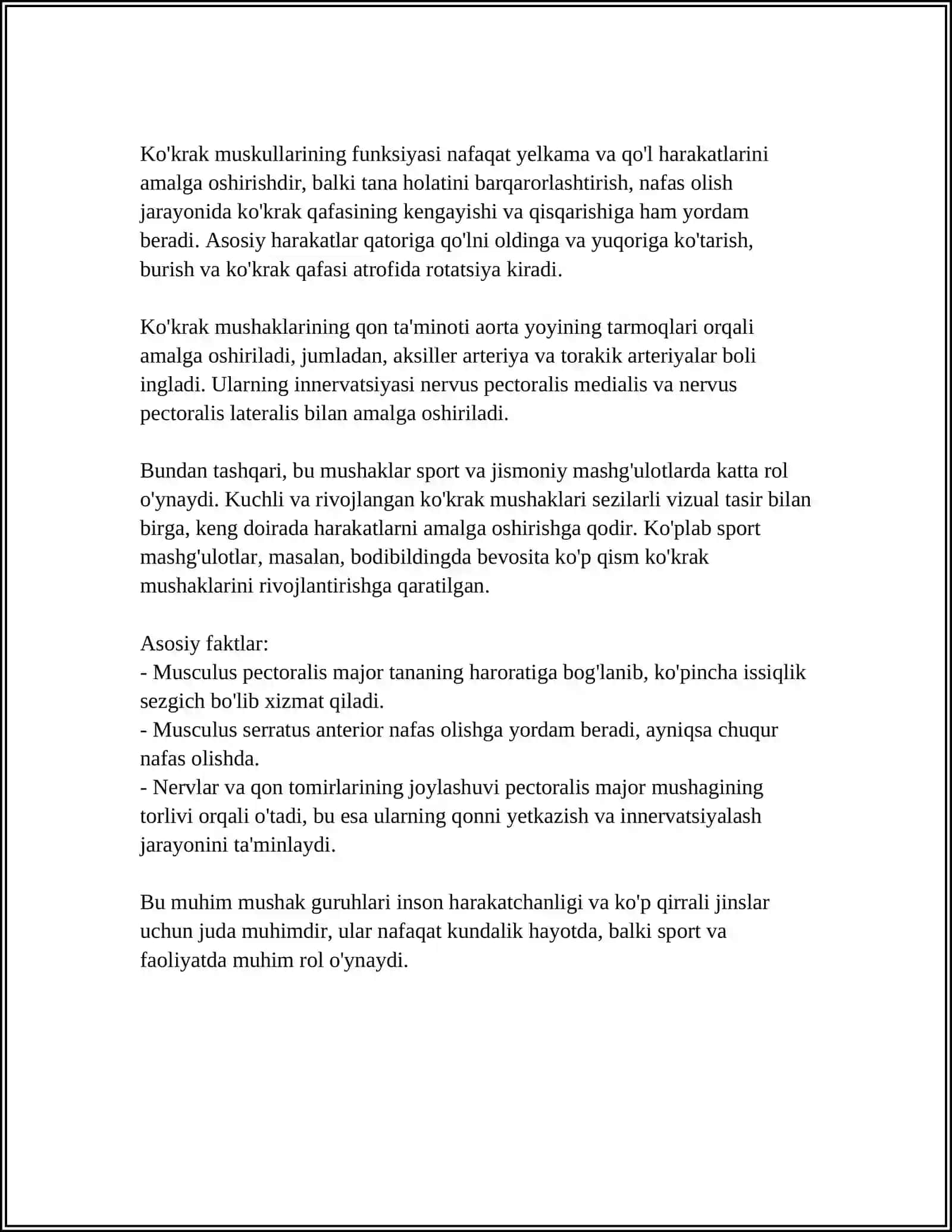 KO'KRAK MUSKULLARI VA ULARNING VAZIFALARI 4
