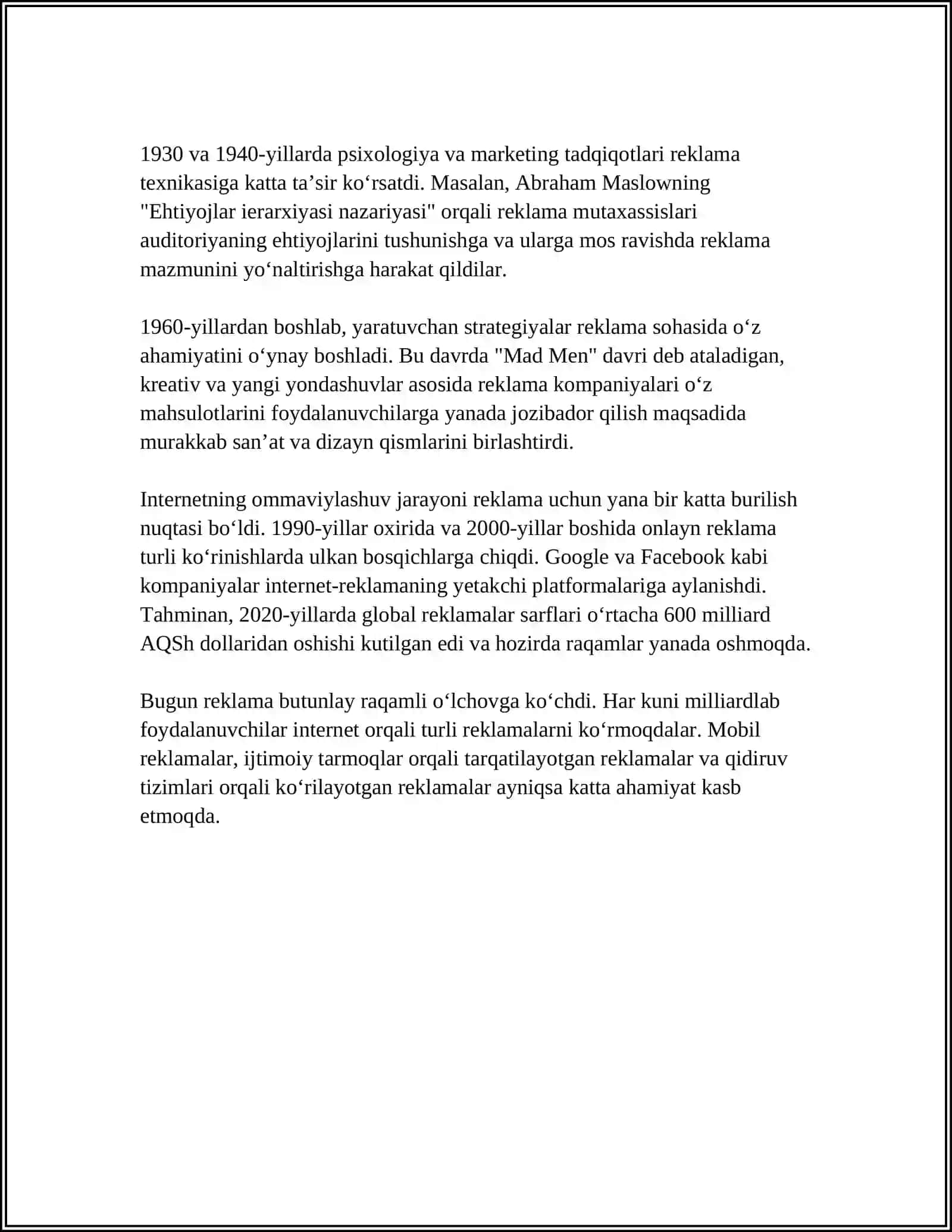 REKLAMANING ASOSIY MAZMUN-MOHIYATI 4