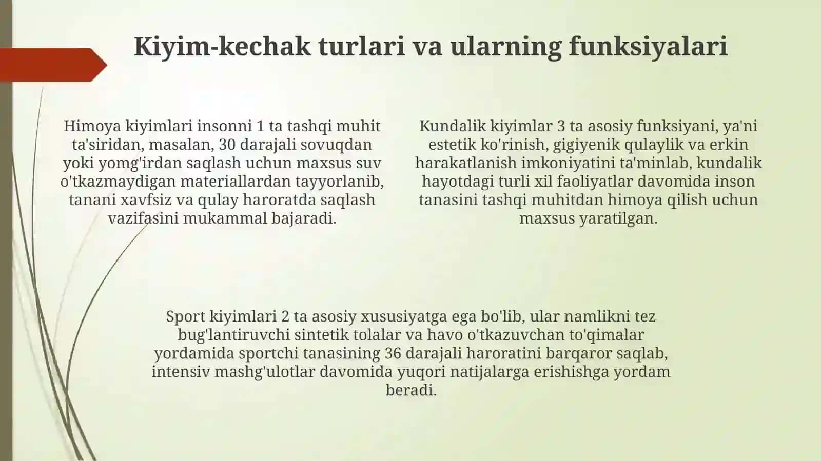 7-sinf Texnologiya Kiyim turlari 4