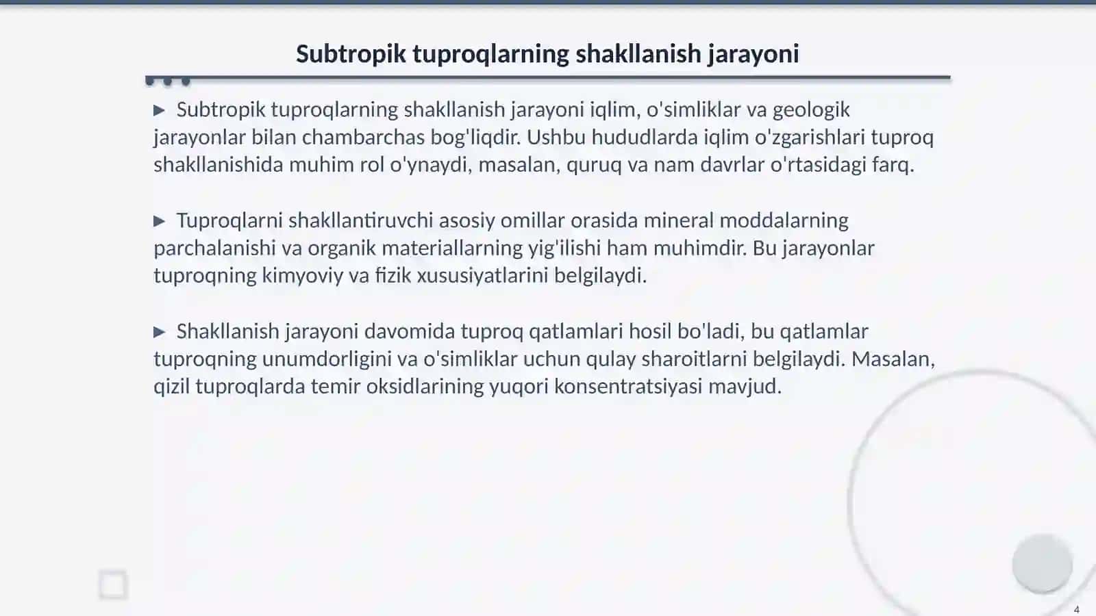 Subtropik mintaqa tuproqlari geografiyasi 4