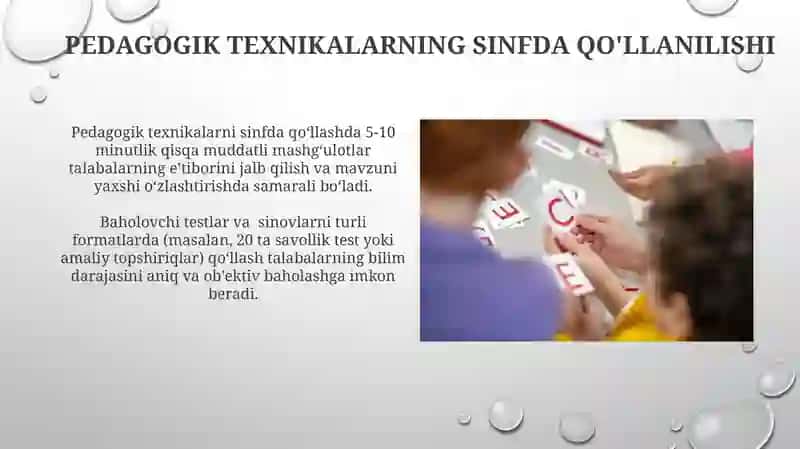 Pedagogik texnikani shakllantirish metodikasi 4