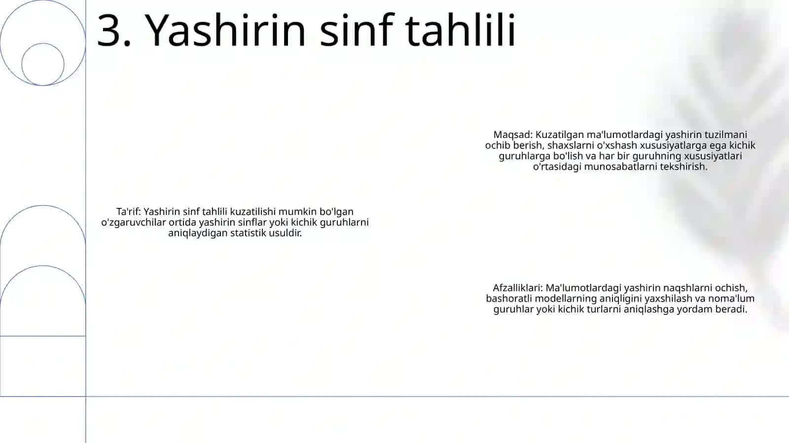 Yashirin Tasniflarni Òlchash 4