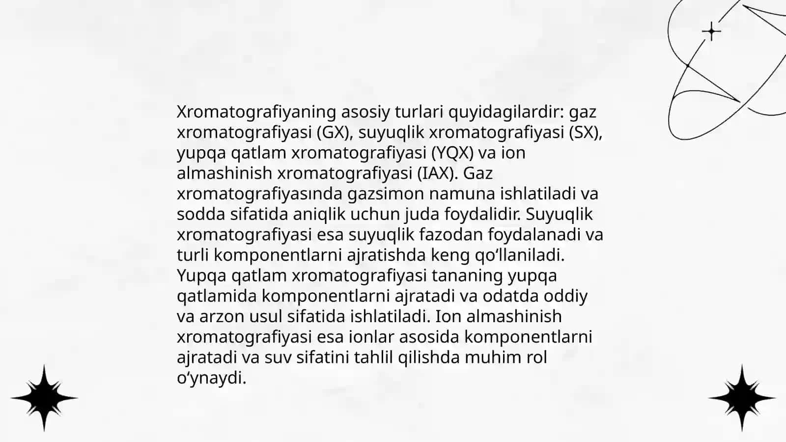 Xromatografik taxlil usuli 4