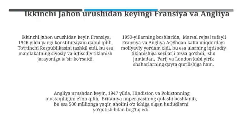 Ikkinchi Jahon Urushidan Keyingi 4